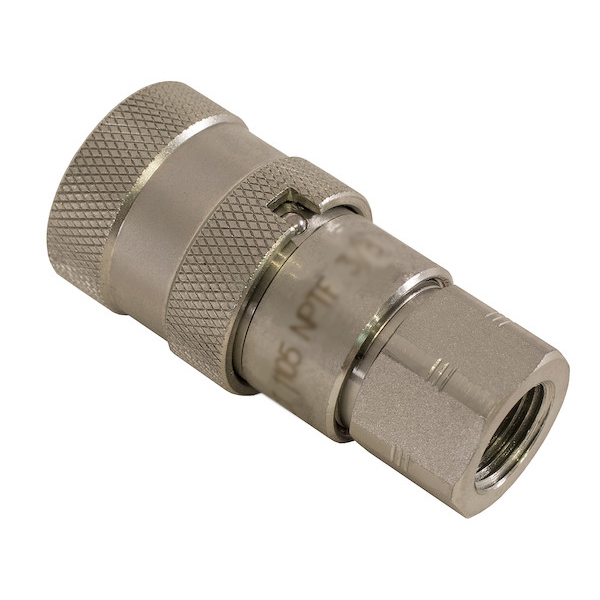Buyers FF0606 - 3/8 Inch Female Flush-Face Coupler With 3/8 Inch NPT Port