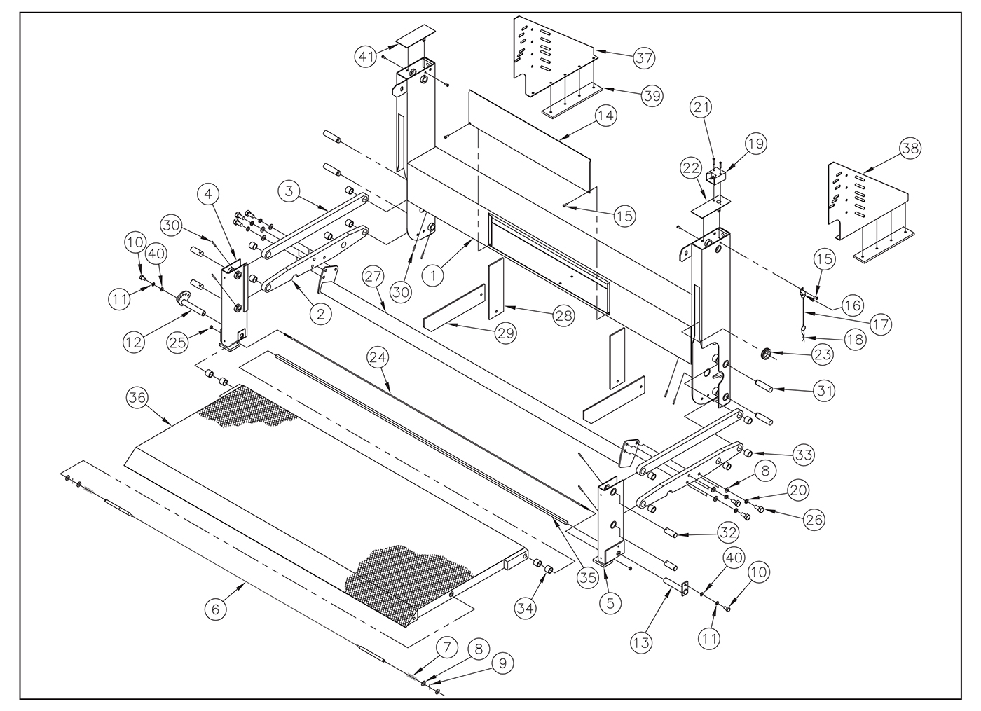 TT20ETAL Undercarriage And Platform Assembly Diagram