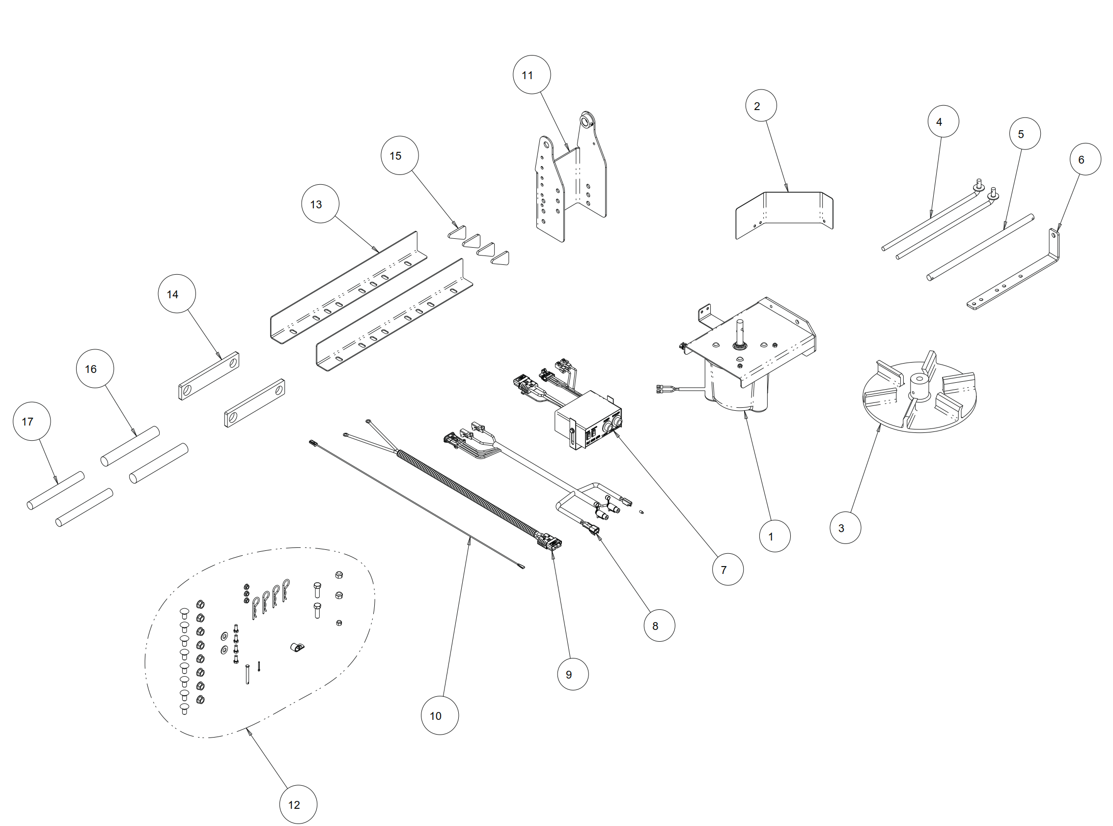 9035100 Hardware Kit (Pre 2018) Diagram