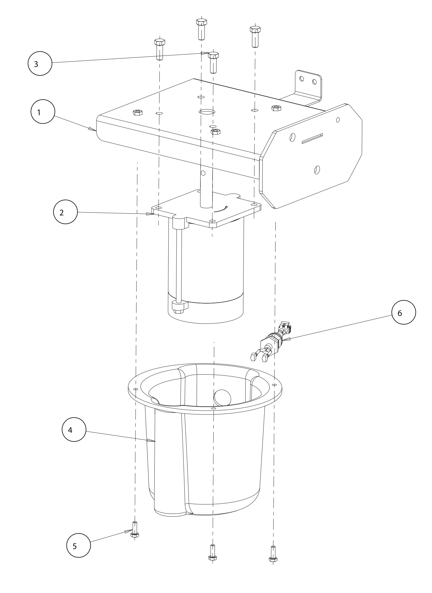 9035100 Spinner Motor Assembly (Pre-2018) Diagram