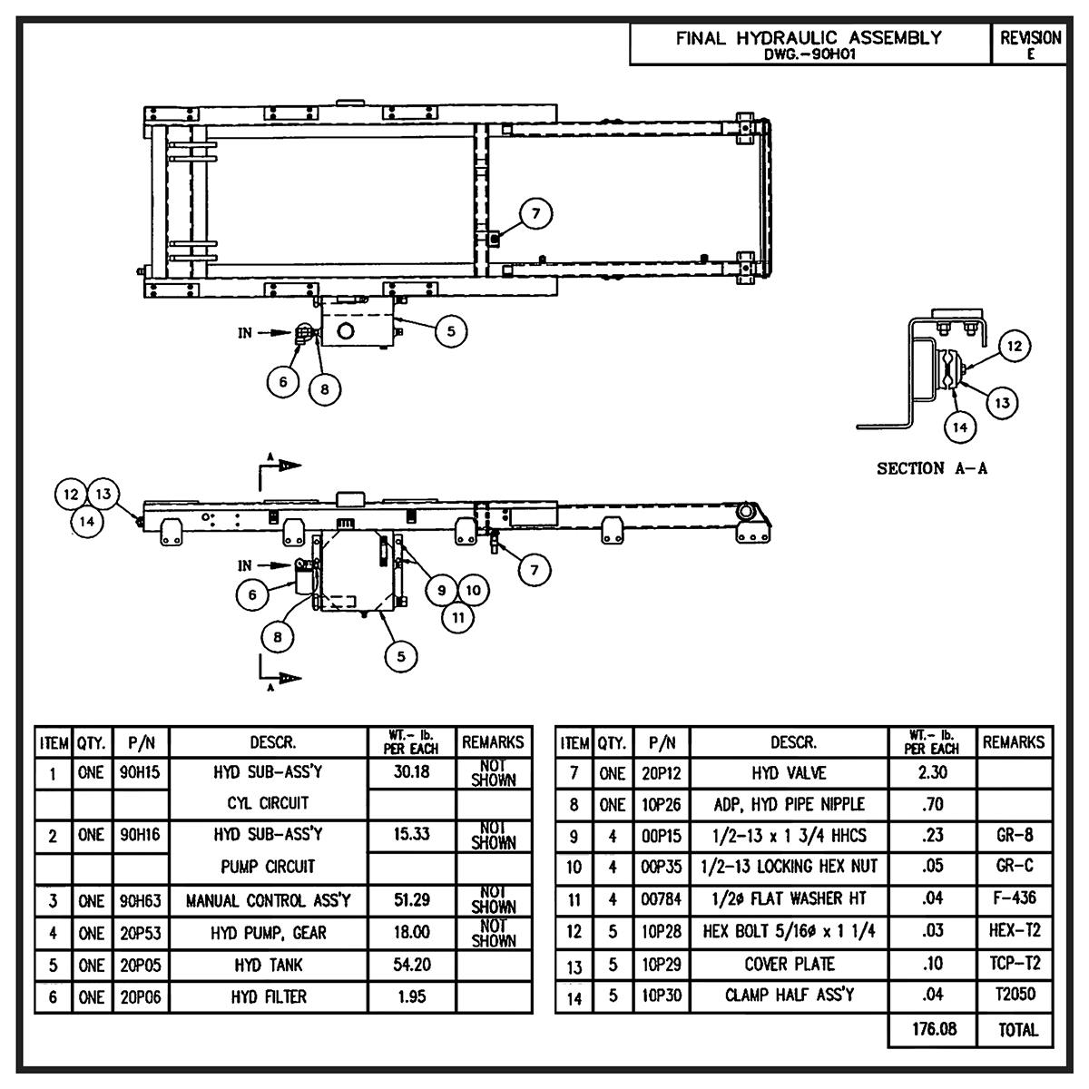 Swaploader SL-125 Final Hydraulic Assembly Diagram