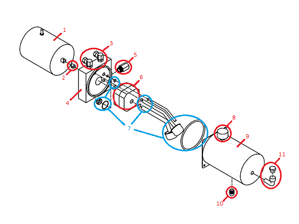 Power-V DXT HYD01710 Motor Kit (97073 & Up) Diagram
