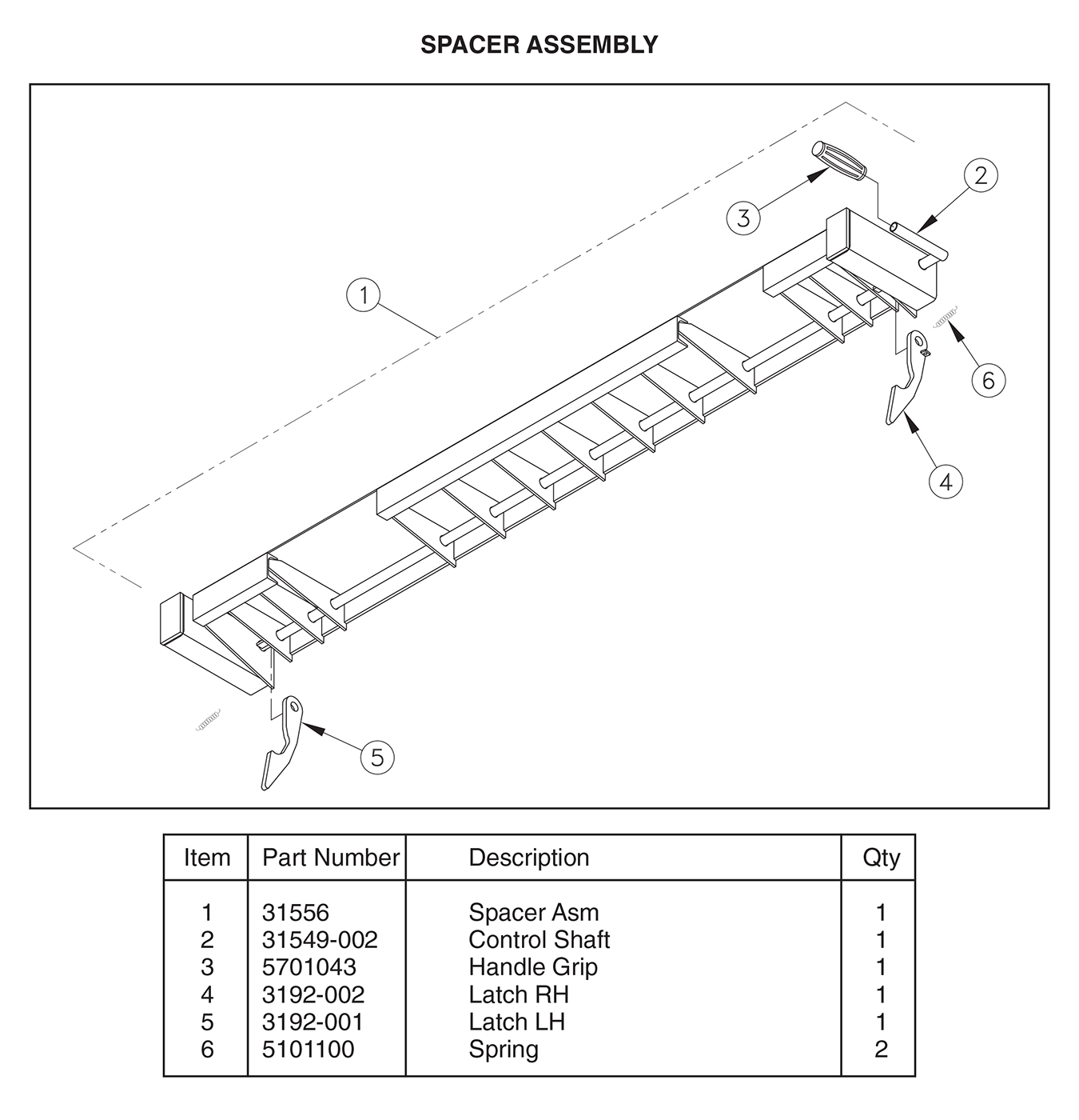 ST 22/31 Spacer Assembly Diagram